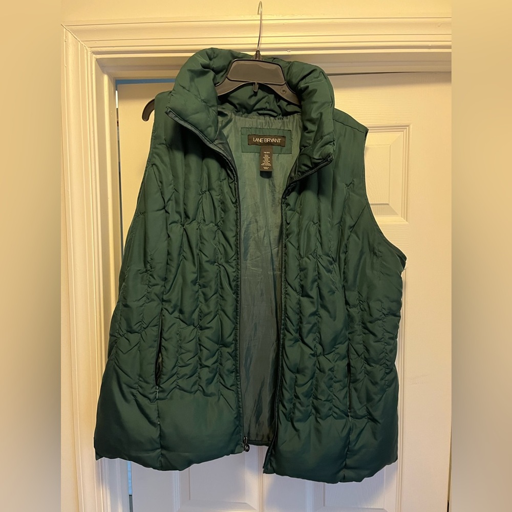 Lane Bryant Green Puffer Vest 18/20